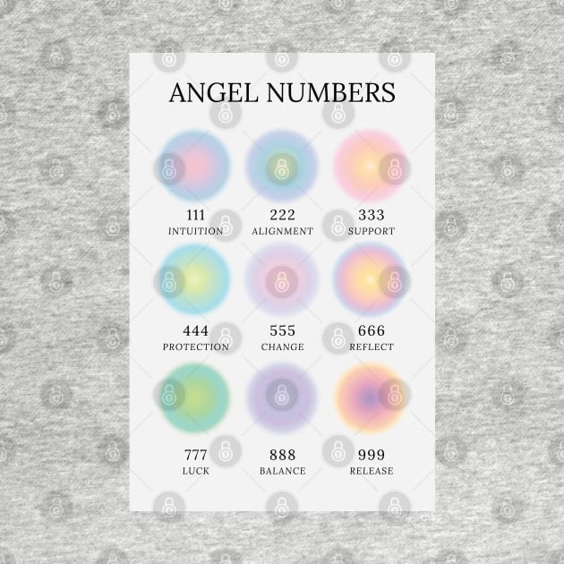 Angel Numbers Chart Aura Aesthetic by mystikwhale